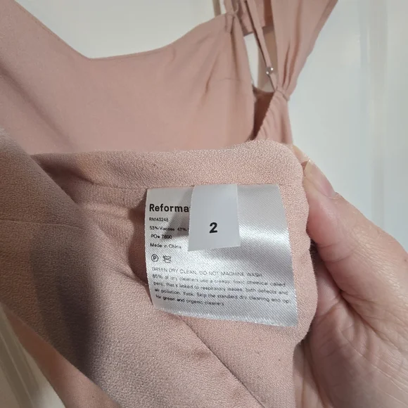 Reformation Elegant Pink Women's Dress SIZE 2 - Picture 4 of 14